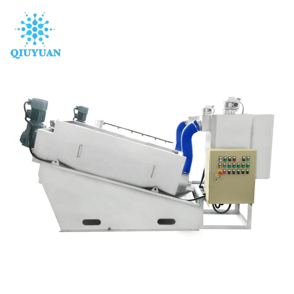 
Machine screw volute sludge dewatering press for sludge dewatering treatment 