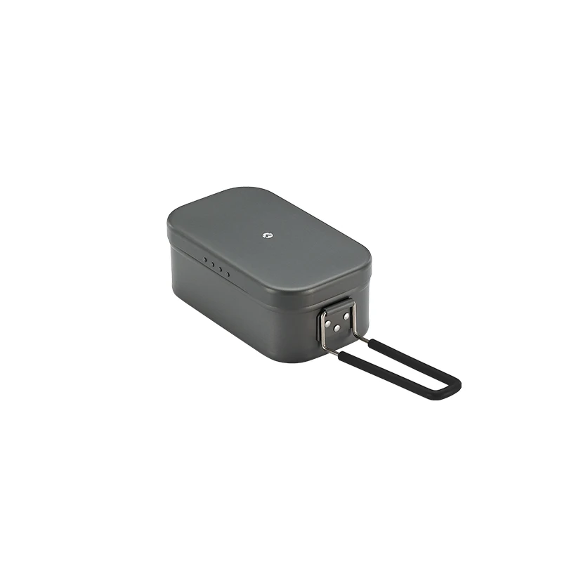 Пользовательский Многофункциональный Ланч-бокс для кемпинга глиноземный легкий кемпинговый металлический контейнер для еды для кемпинга с ручкой