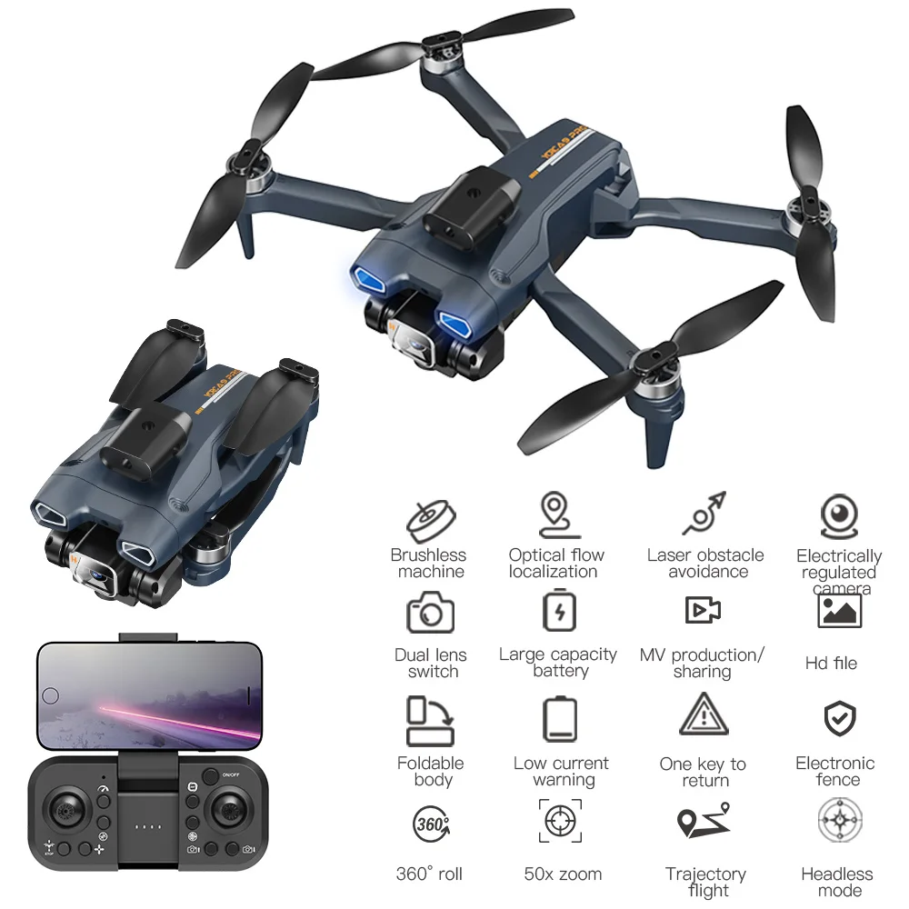 New A9 PRO 8K Drone 5G WIFI FPV 4K HD Camera Helicopter Brushless Foldable Obstacle Avoidance RC Quadcopter A9 pro drone