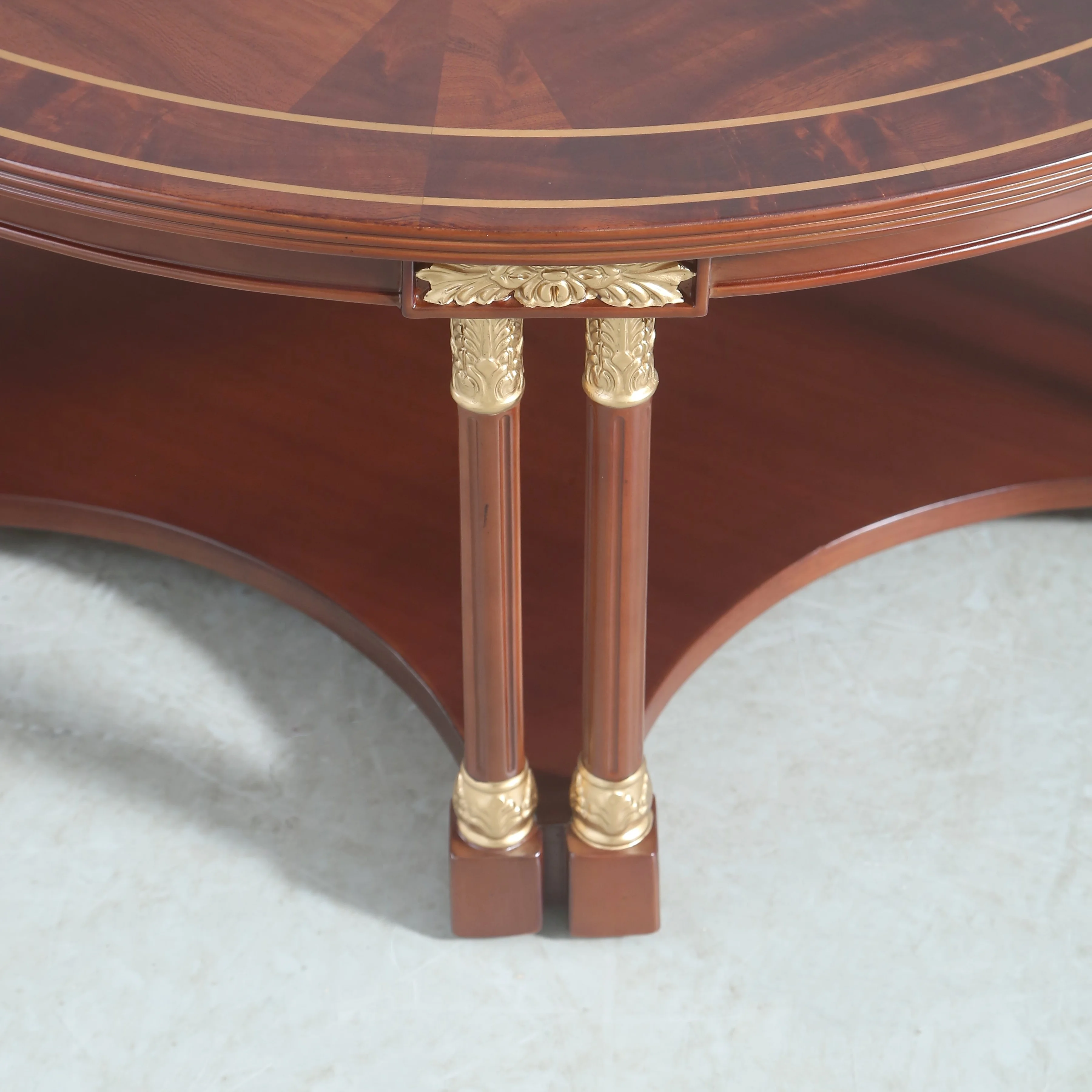 oak birch Wholesale price American birch corner Fashion senior living room pure hand-carved solid wood parquet coffee table