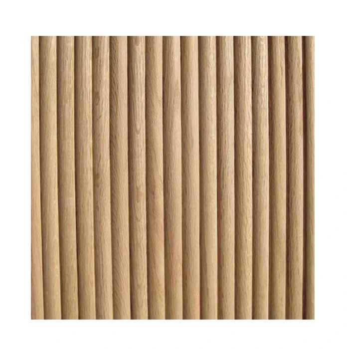 Half Round Decorative Wood Panel 3D Wood Cladding Panel For Interior Wall