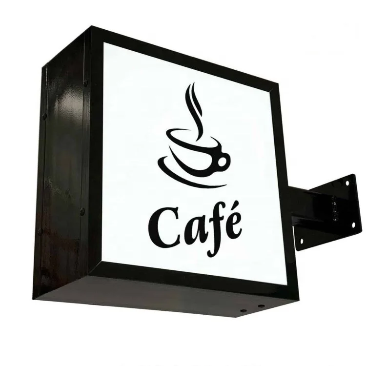 Acrylic advertising ice cream store led lightbox logo sign outdoor digital signboard