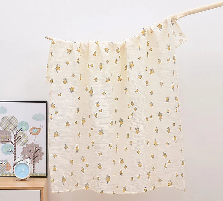 Hot sale low MOQ new design high quality organic cotton  bath towel muslin swaddle baby blanket
