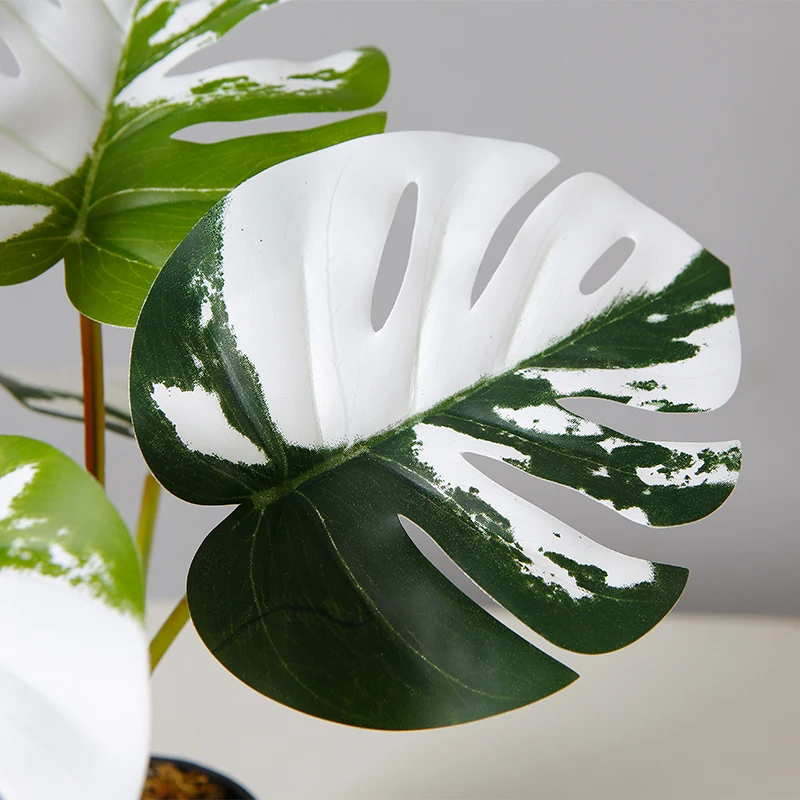 Оптовая продажа с фабрики, искусственное растение монстера бонсай, искусственное дерево монстеры восхитительной, 30 см