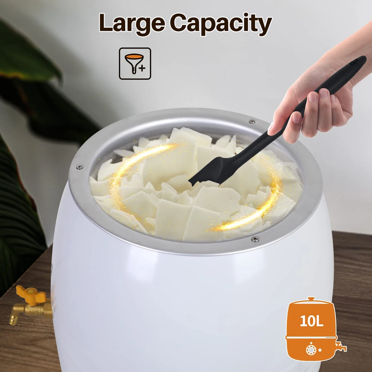 Dontalen Professional Electric Paraffin Heater Stainless Steel Wax Warmer Kit Multi-Purpose for Decorative Wax Blocks and Warmer