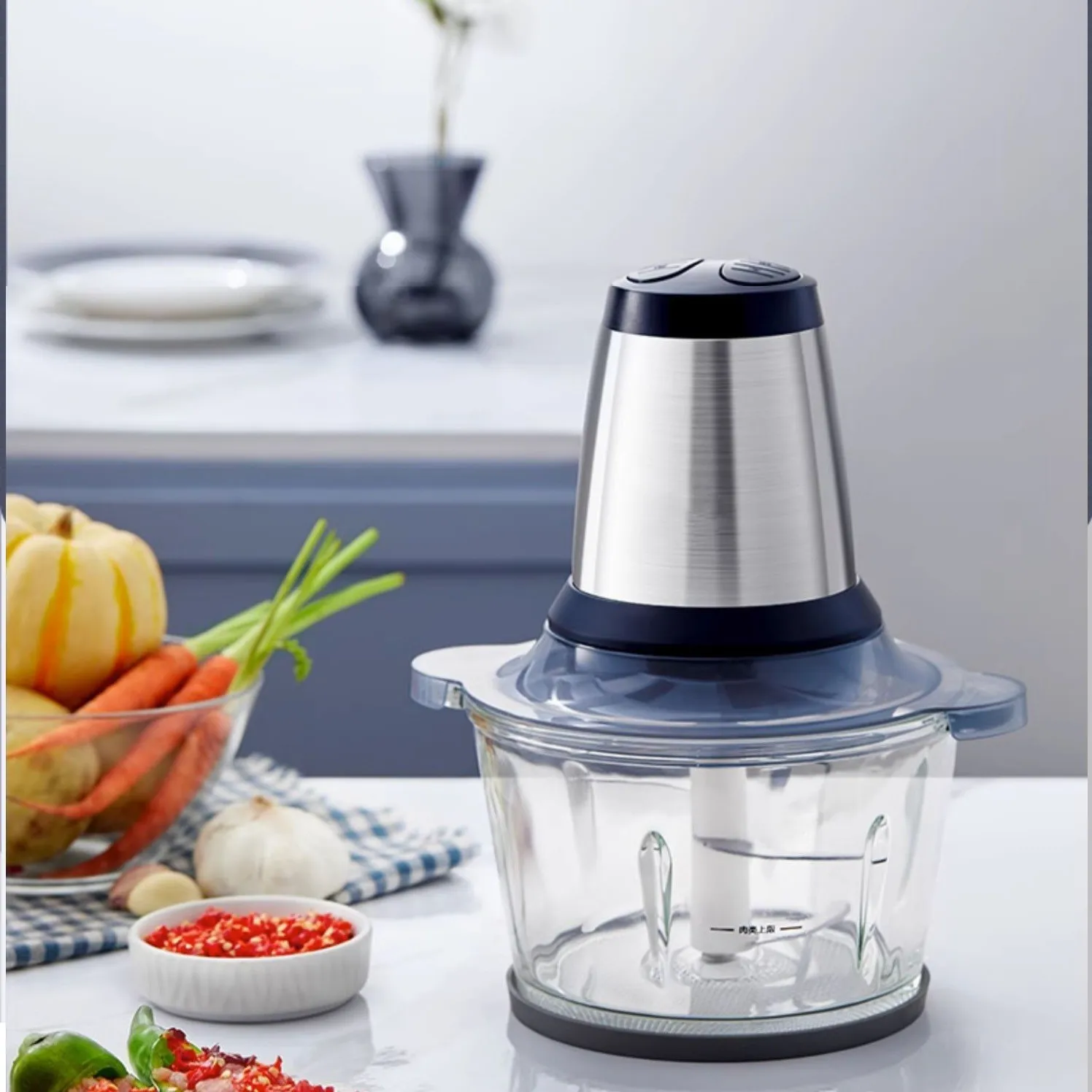 Yam Pounder Fufu Pounding Machine Commercial Stainless Steel Food Meat Chopper 6L 10L Electric Meat Grinder for Sale