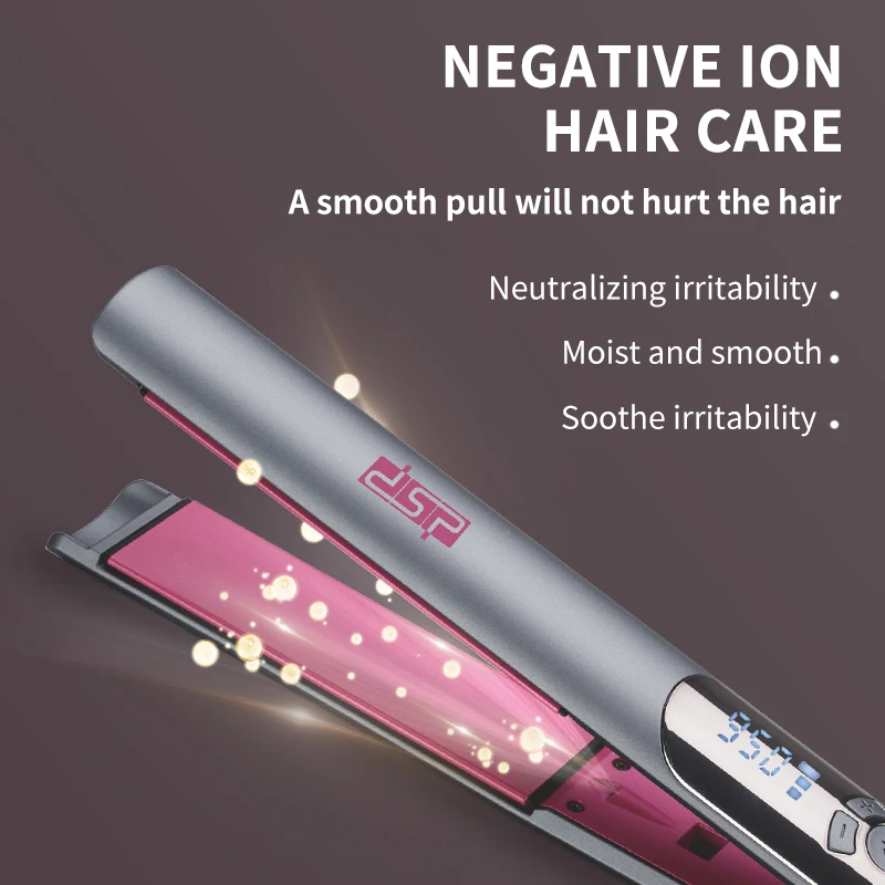 DSP High Quality Nice Shape Good Aluminum PTC Rapid Heating 360 Degree Rotary Power Cord Hair straightener