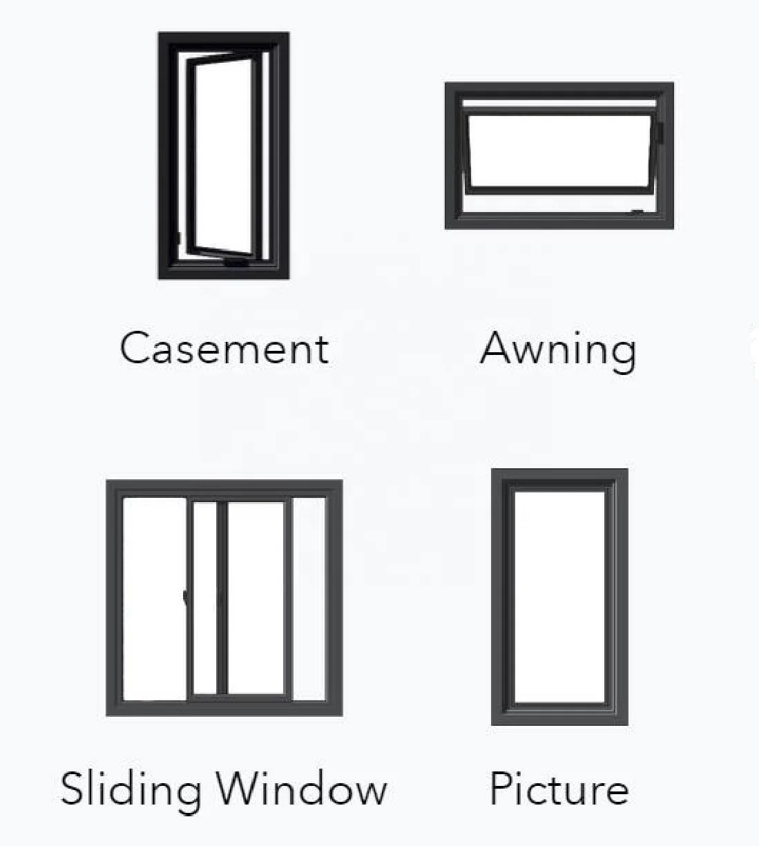 Aluminum Windows  Soundproof Exterior Windows Sliding Windows For Villa Apartment Office Hotel