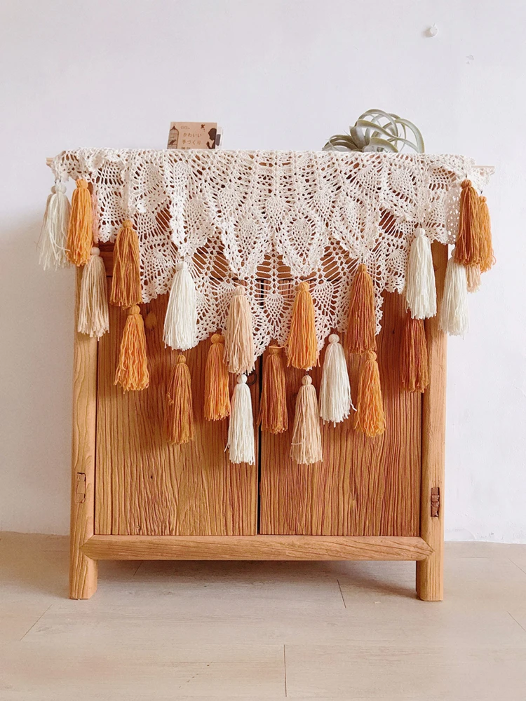 Макраме домашний настенный гобелен геометрический Ретро кружевной Ловец снов ручной работы скандинавский крыльцо диван Бохо украшение настенный гобелен макраме