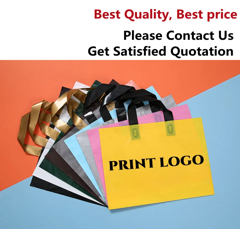 Hot Selling Custom Logo Black Size Waterproof Bags For Shopping Fold Shopping Bag Plastic Shopping Bag