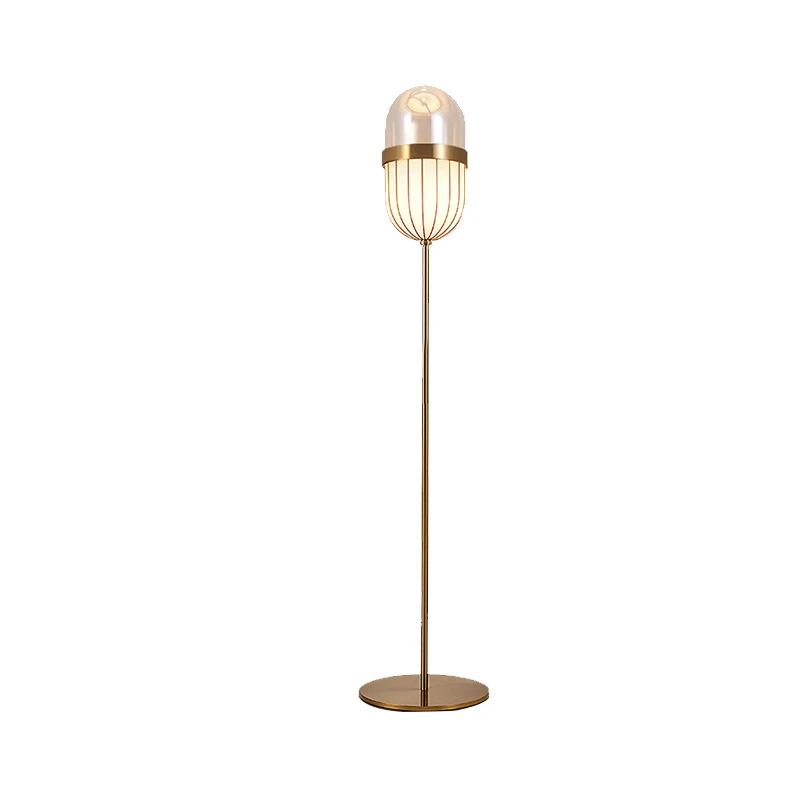 High Quality Round Glass Lampshade Floor Lamp Home Hotel Living Room Project Decoration Lighting