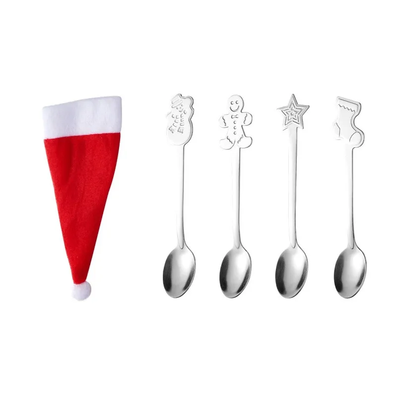 Luxury Stainless Steel Cutlery Set Christmas Gift Box with Spoon Fork Knife Matte Red Gold Plated Food Grade for Parties Travel