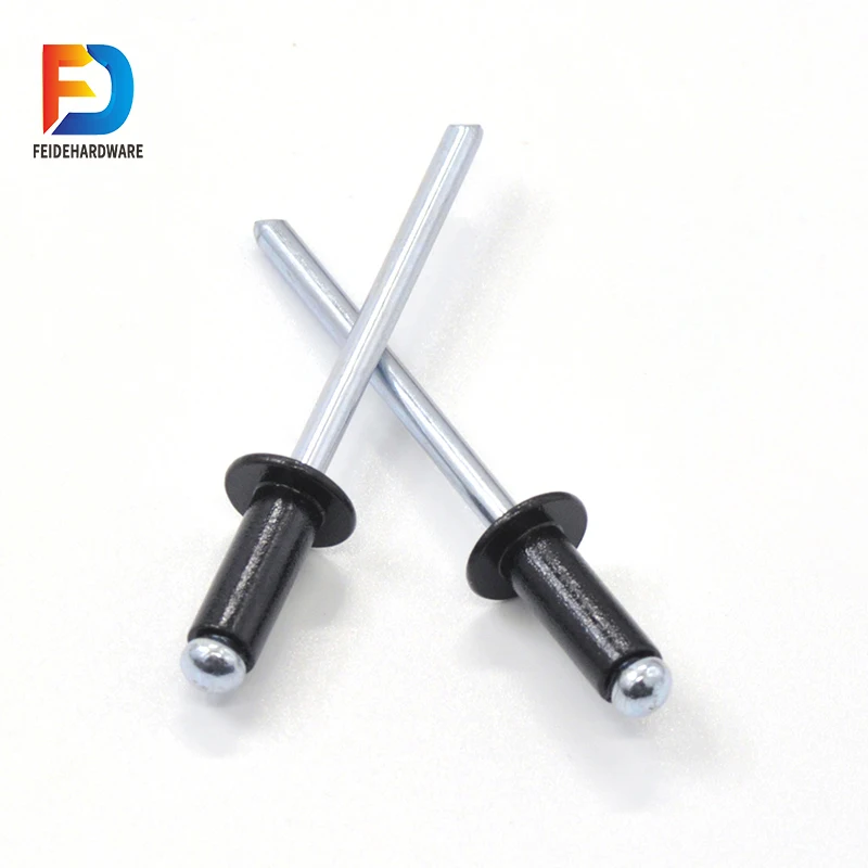 Manufacturer Custom Black Color Blind Rivet Open Type Aluminium Blind Rivets