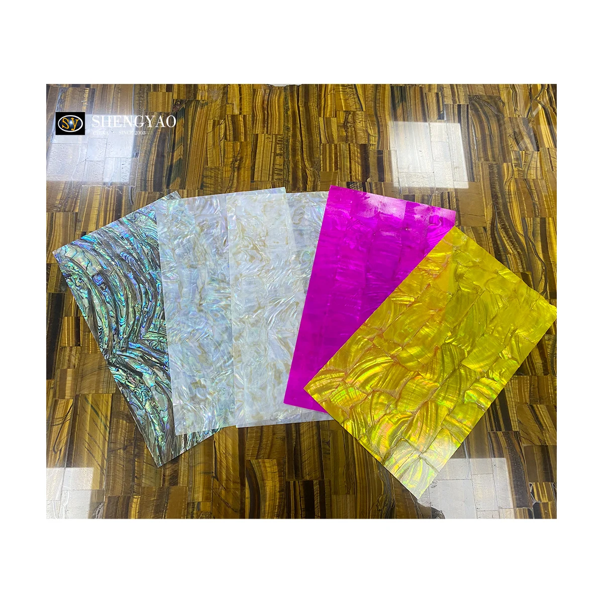 Natural Shell Furniture Decorative Strips Yellow Purple River Sea Abalone Shell Sheet