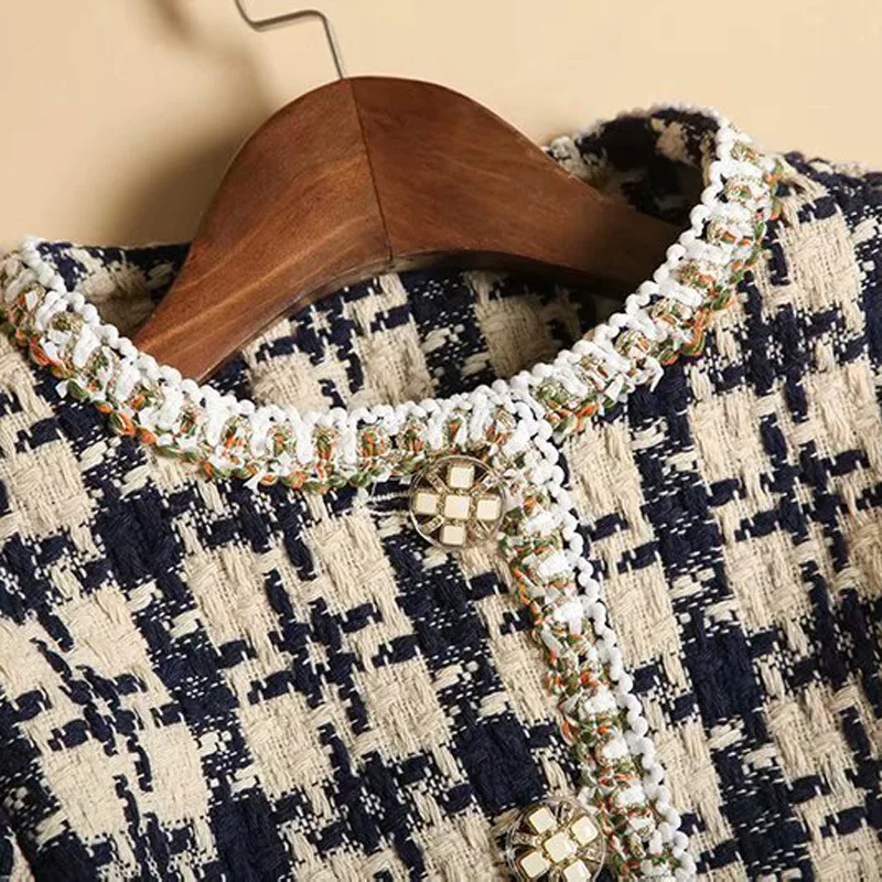 Black and white swallow gird Tweed blazer suit