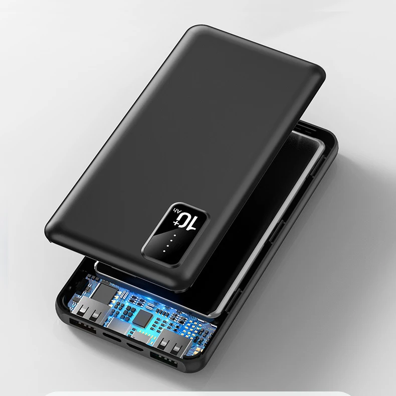 10000mah Mini Power Bank Dual Usb 5v2a Usb Port Portable Charger Ultra Slim Rohs Power Bank 20000mah 10000mah