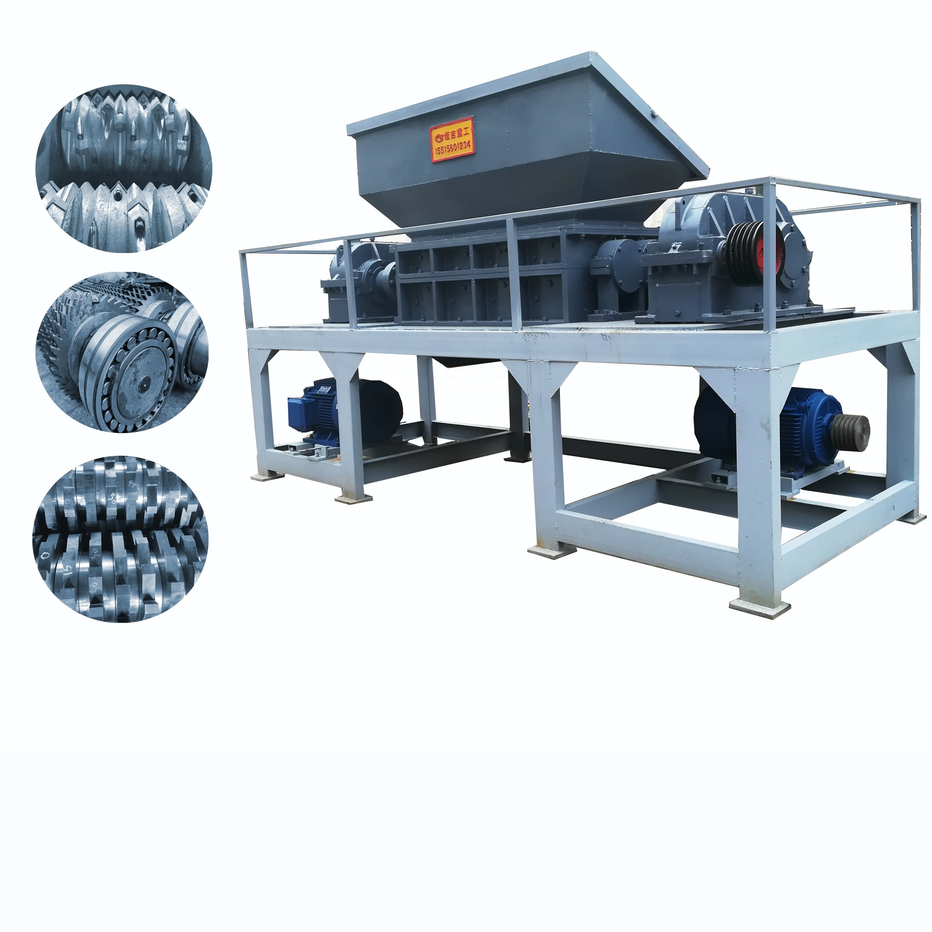 Factory Price Car Truck Tire Shredder Machine