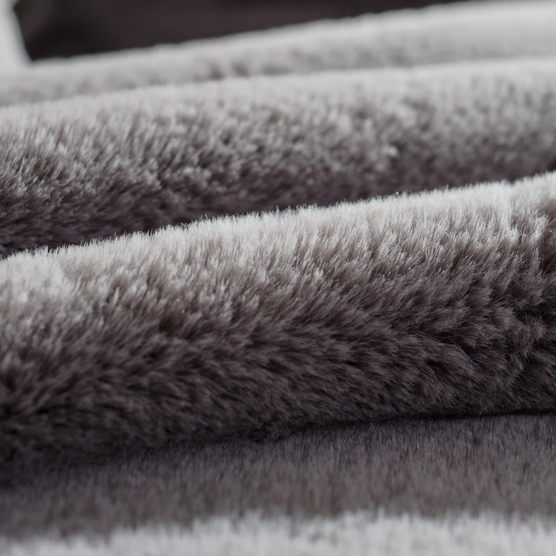 Factory Supplier custom modern decoration hotel soft rabbit skin fluffy floor carpets rugs for living room