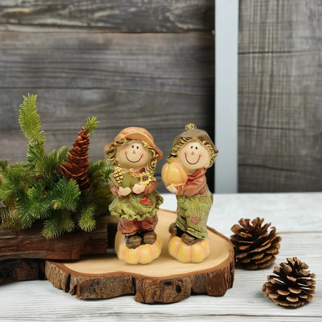 New Halloween Resin Crafts Pumpkin Small Stuff Home Decor Kids Pumpkin Craft Ornament Thanksgiving Harvest Decoration