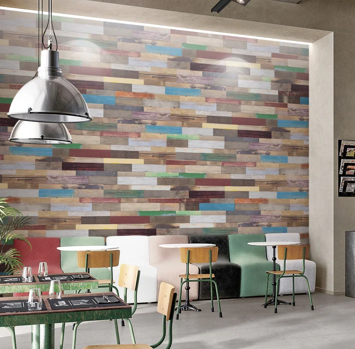 Antique surface wall board interior decor acoustic paneling look old wood wall panel for wall