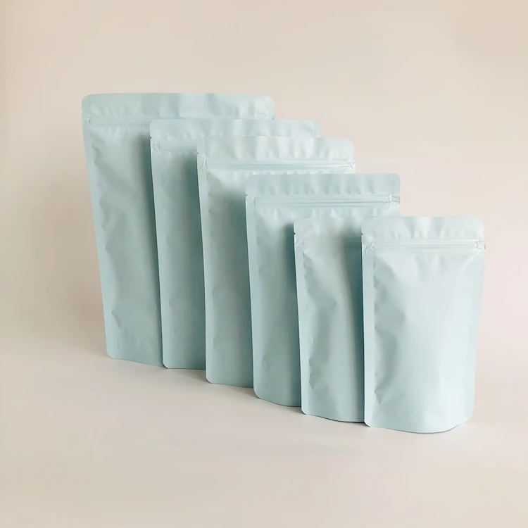 Multi-size specifications Spot Wholesale color frosted plastic packaged snack nuts donuts zipper digital printed standing bag