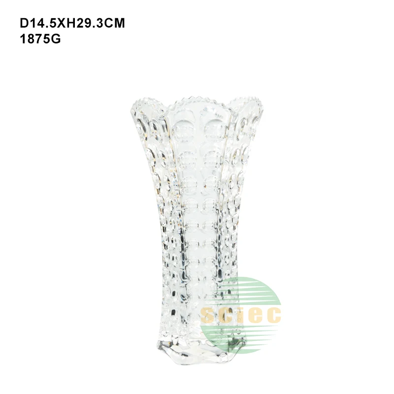 Высококачественная стеклянная ваза для домашнего декора, ваза из белого стекла для праздничного использования, ваза из бытового стекла