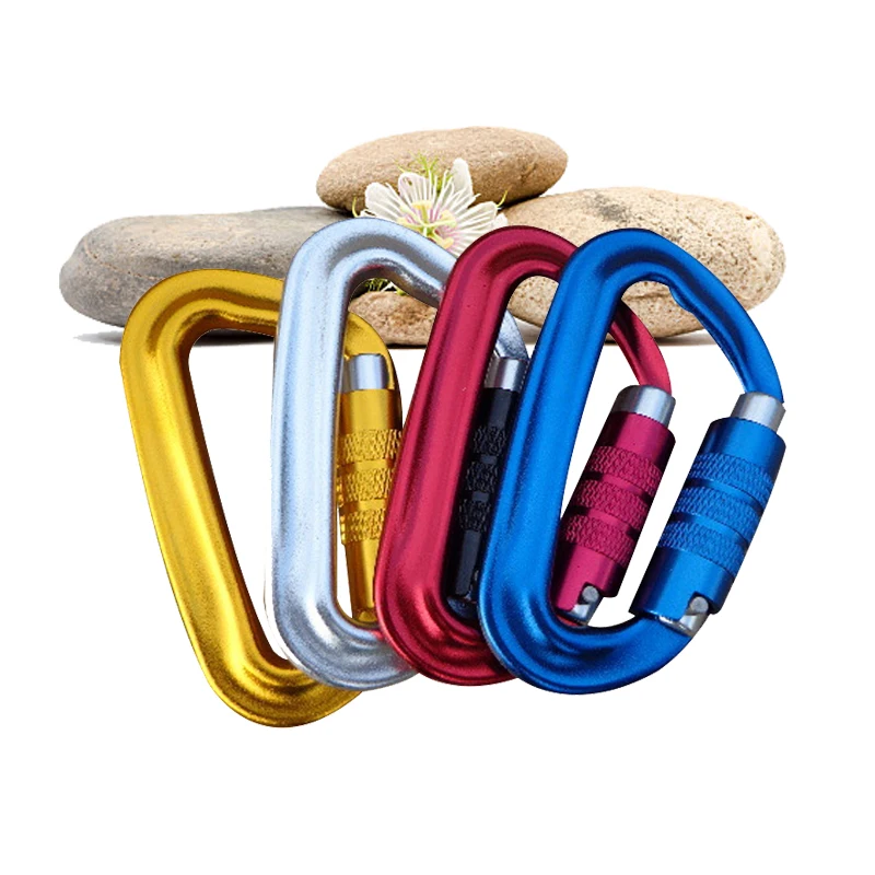 Auto Locking Aviation Aluminum carabiner karabiner hook with custom logo 12kn