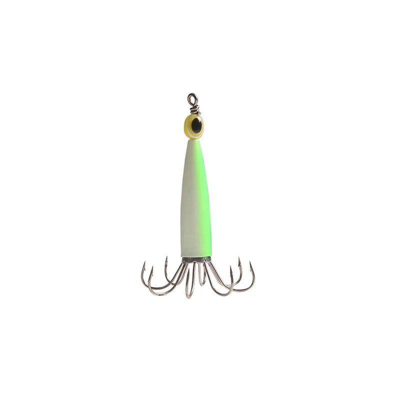 Luminous Squid Jig Hooks Stainless Steel Fluorescent Fishing Hooks