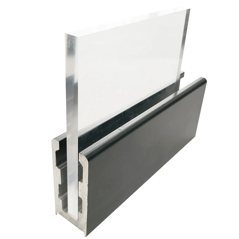 China Suppliers Profile-aluminium  Glass Railing Aluminum Frameless U Channel Aluminum Decking Railing