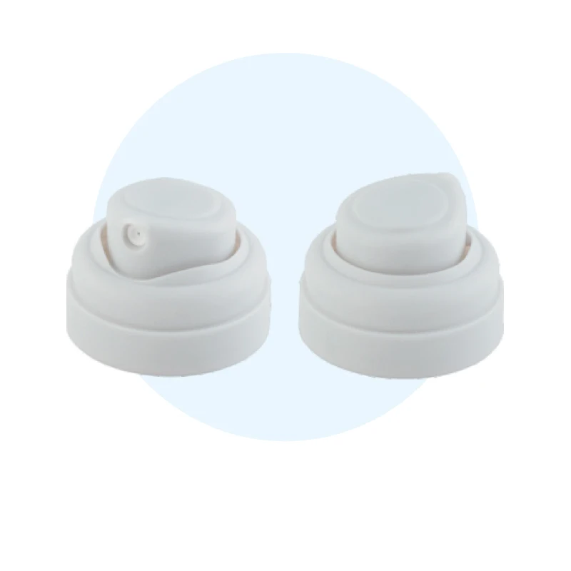 Body Spray Round Cosmetics Deodorant Jar Glossy Actuator Cap Aerosol Spray Actuator with Transparent Cap Aerosol Actuator