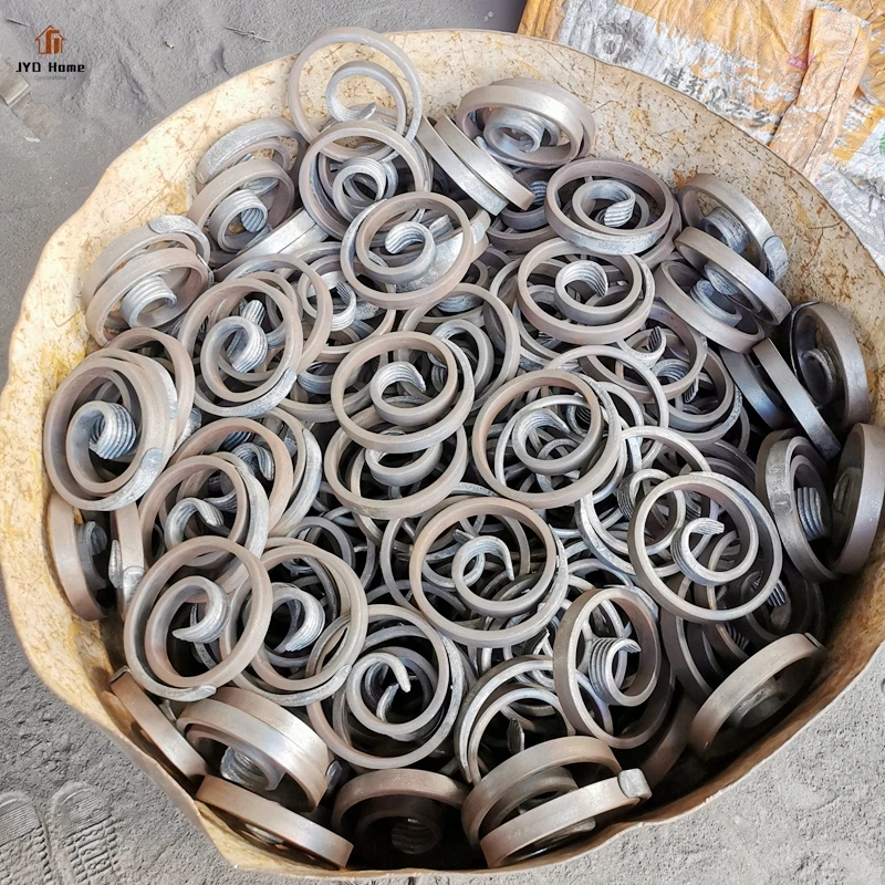 Hot Sale Wrought Iron Panels O Scrolls For Fence Gate Door Decoration