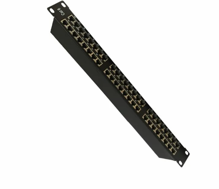 CAT6 патч RJ45 48-портовый 1U19 дюймов экранированный оптическая
