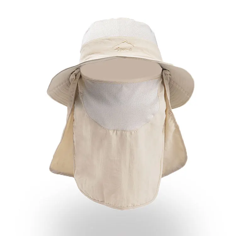 Wholesale Summer Sunscreen Men Women UV Protection Wide Brim Sunshade Bucket Hats For Climbing