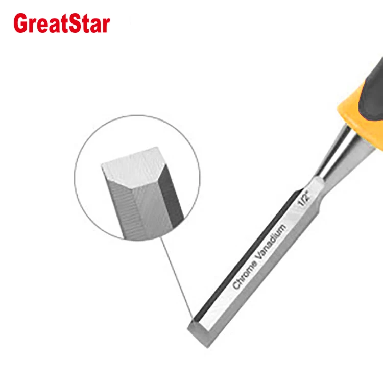 Greatstar Customize High Quality Multi-size Wood Carving Chisel Multifunction Wood Chisels with TPR Handle