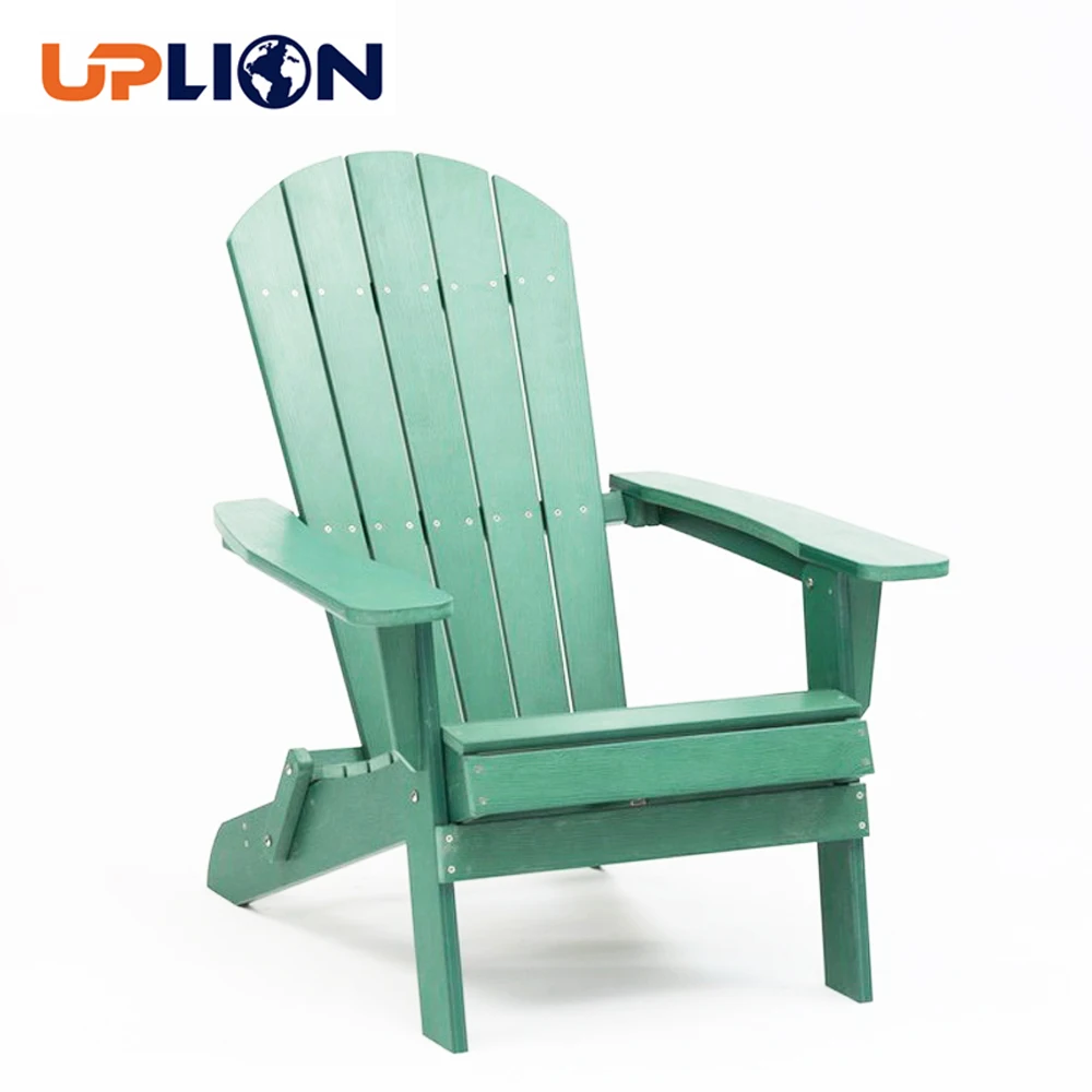 Uplion Outdoor plastic wood Folding Chair Weather Resistant Patio Deck Garden Backyard modern Foldable adirondack chair