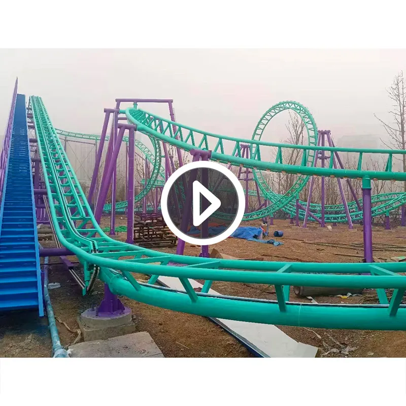 Customized 2 Loops 16 Seats Factory Price Exciting 360 Degree Rotating Machine Roller Coaster Adventure Games For Sale