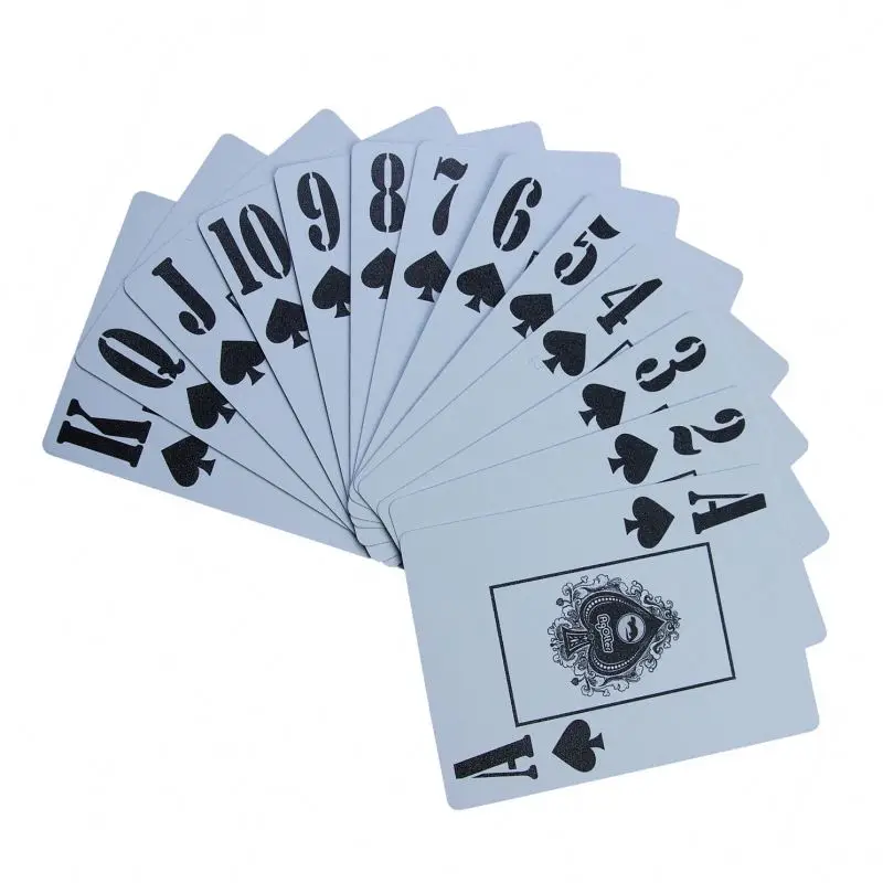 Brand New Pu Leather Deck Poker Printed Sheet Hologram Card Playing