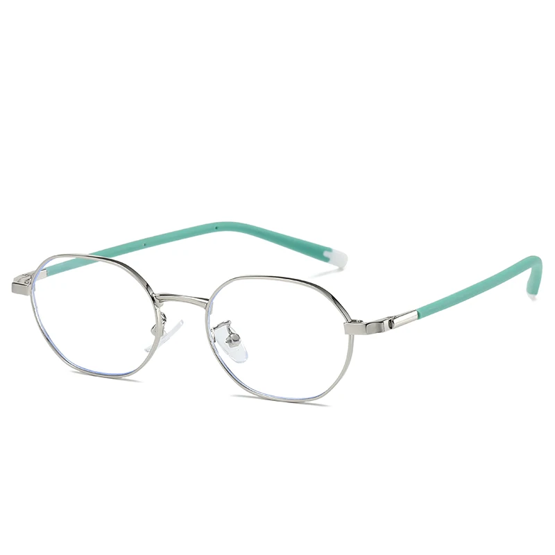 New design optical metal frame 2023 anti blue light glasses for kids silicon yewear frame for children