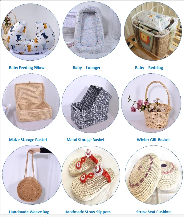 Custom handmade straw grey wicker moses baby basket natural baby sleeping basket bassinet