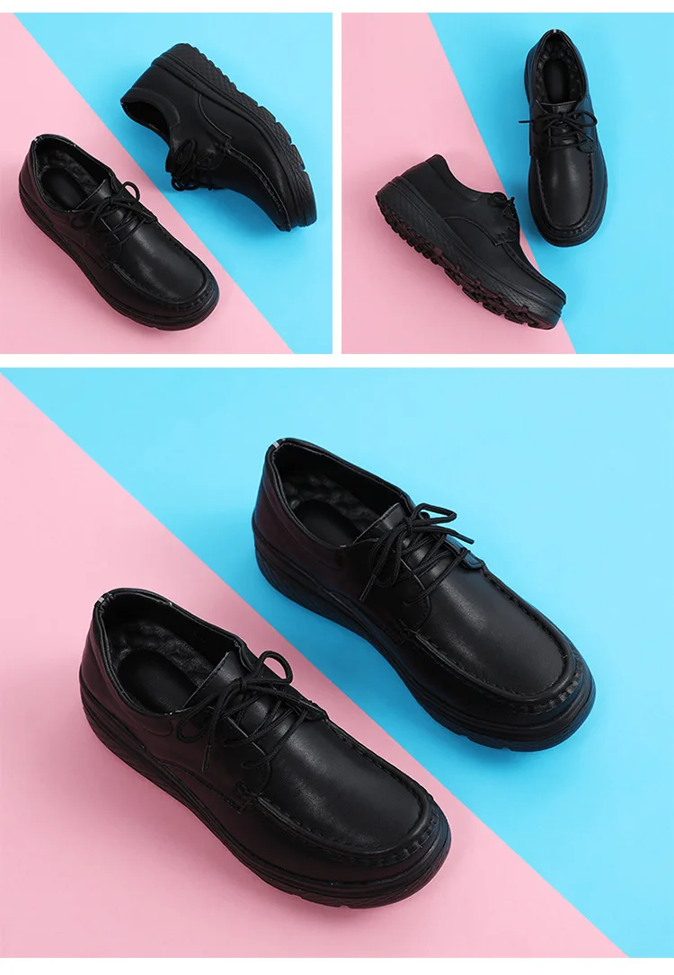 Seasons slip resistant work shoes medical nursing shoes woman comfort with shoelaces