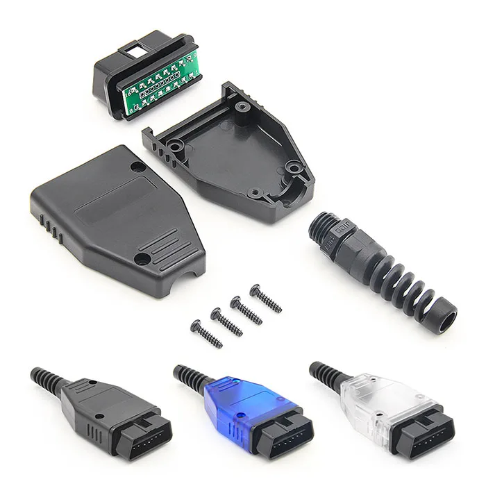 Универсальный 16PIN OBD2 автомобильный Удлинительный кабель разъем J1962 OBD OBDII штекер 1962 DIY Мужской Корпус