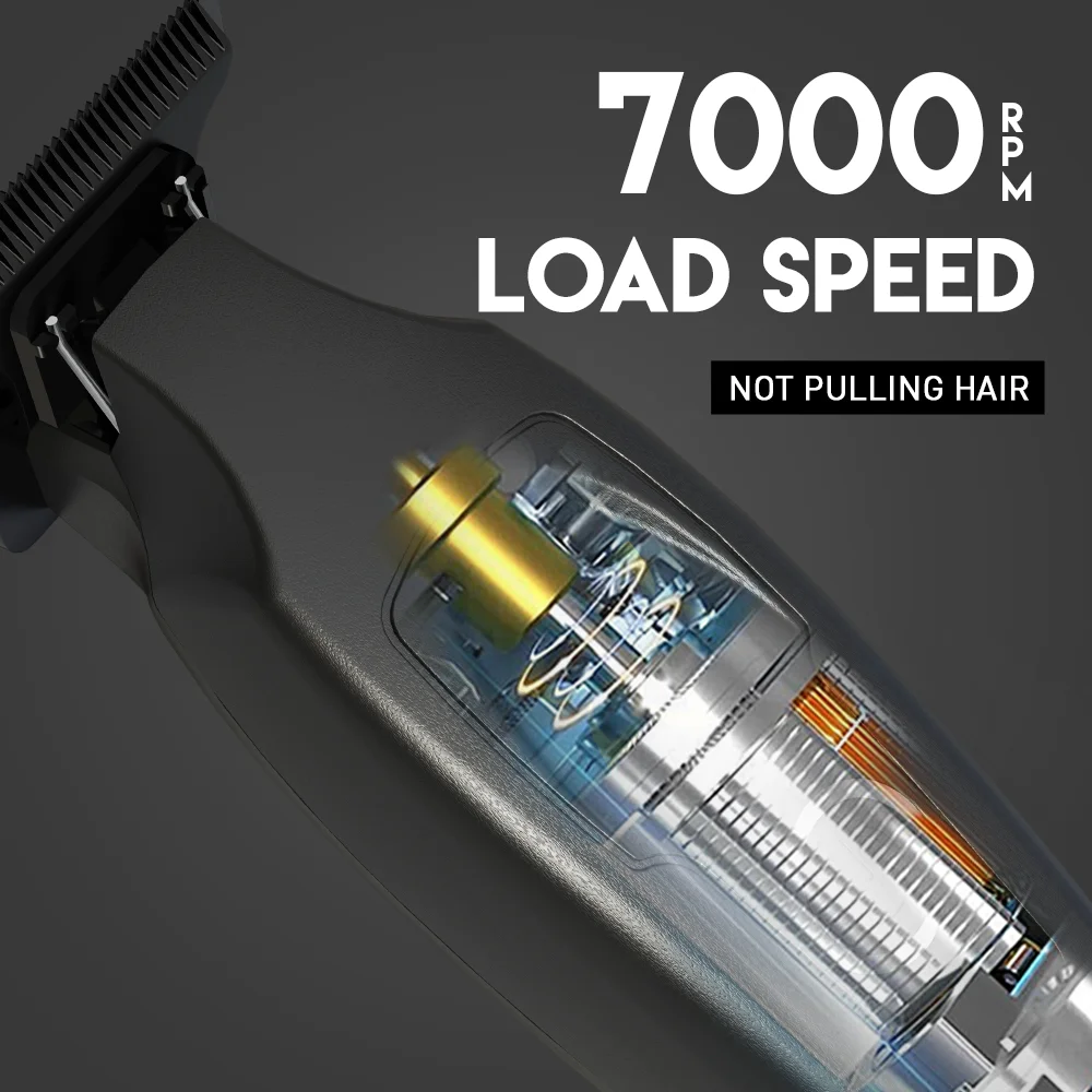 LILIPRO M10 7000RPM Zero Gapped Blade Detailer Trimmer Cordless Rechargeable Edgers Hair Cutting Machine Clippers Professional