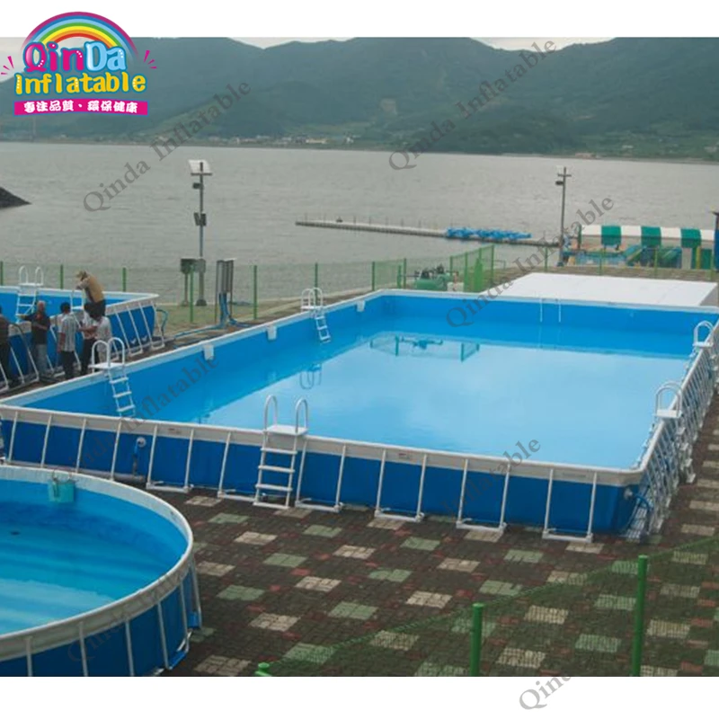 Water park above ground swimming pool metal frame stainless steel pool with cheap price