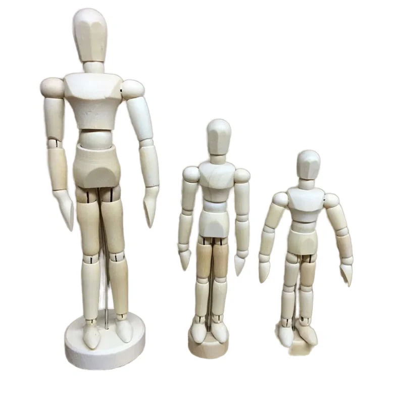 5.5 inch (14cm) Eco-friendly Artist Sketch Model Mannequin Wood Customized Logo Multifunction OEM Wooden Models Teaching Model