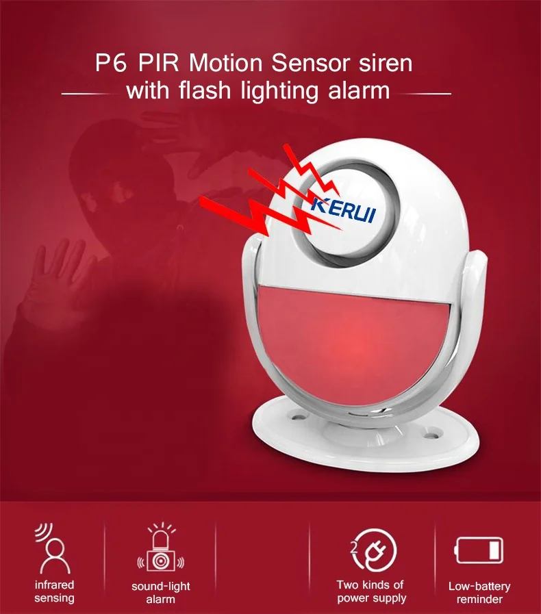 KERUI P6 пассивная инфракрасная сигнализация с Ding Dong добро пожаловать в колокольчик для всех магазинов и