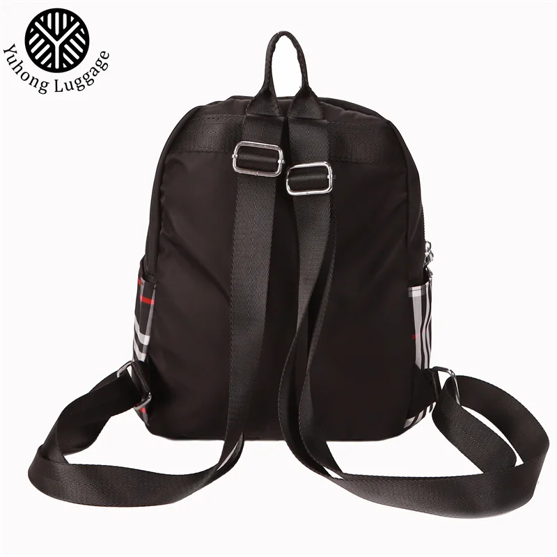 Yuhong  Korea Style Woman Casual Large Capacity backpack Popular College Backpack Stylish Custom Grid Nylon Student Backpack