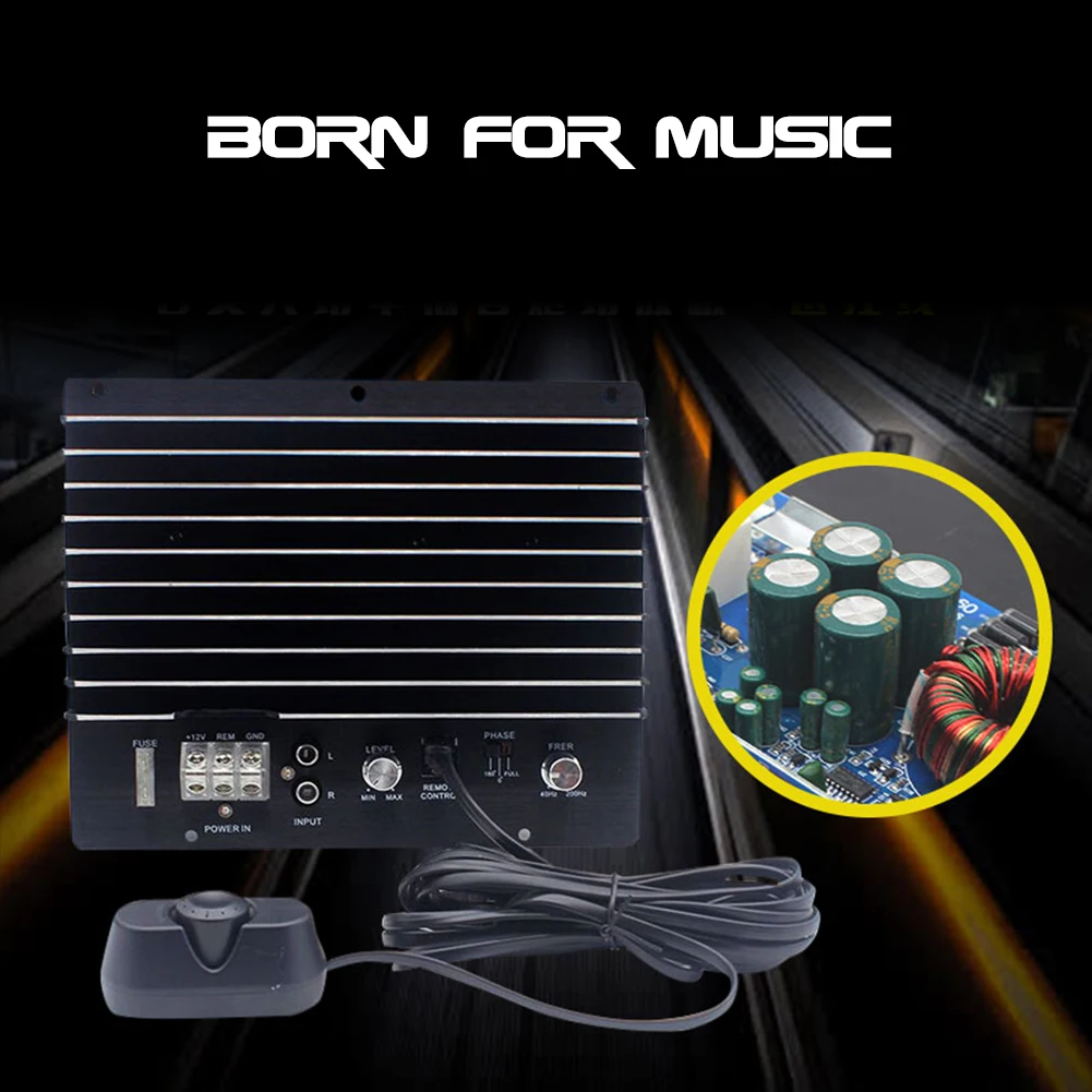 1500W 12V Car Audio Power Amplifier Subwoofer Powerful Bass Car Amplifier Board DIY Amp Board for Auto Car Player