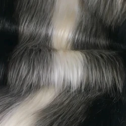 Оптовая продажа, индивидуальные полосы, 100% акриловая мягкая длинная ворсовая ткань из искусственного меха для одежды