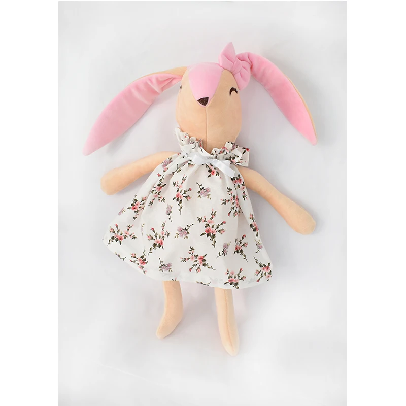 Nordic style rabbit toy hot selling  emboridered details, emborider names, custom labelling plush toy