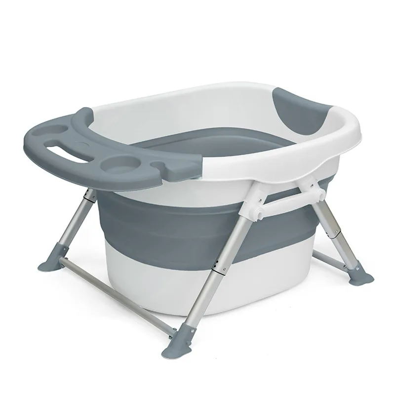 Bathroom Folding Bucket Barrel Portable Plastic Folding baby children  Bath Tub Bath Bucket